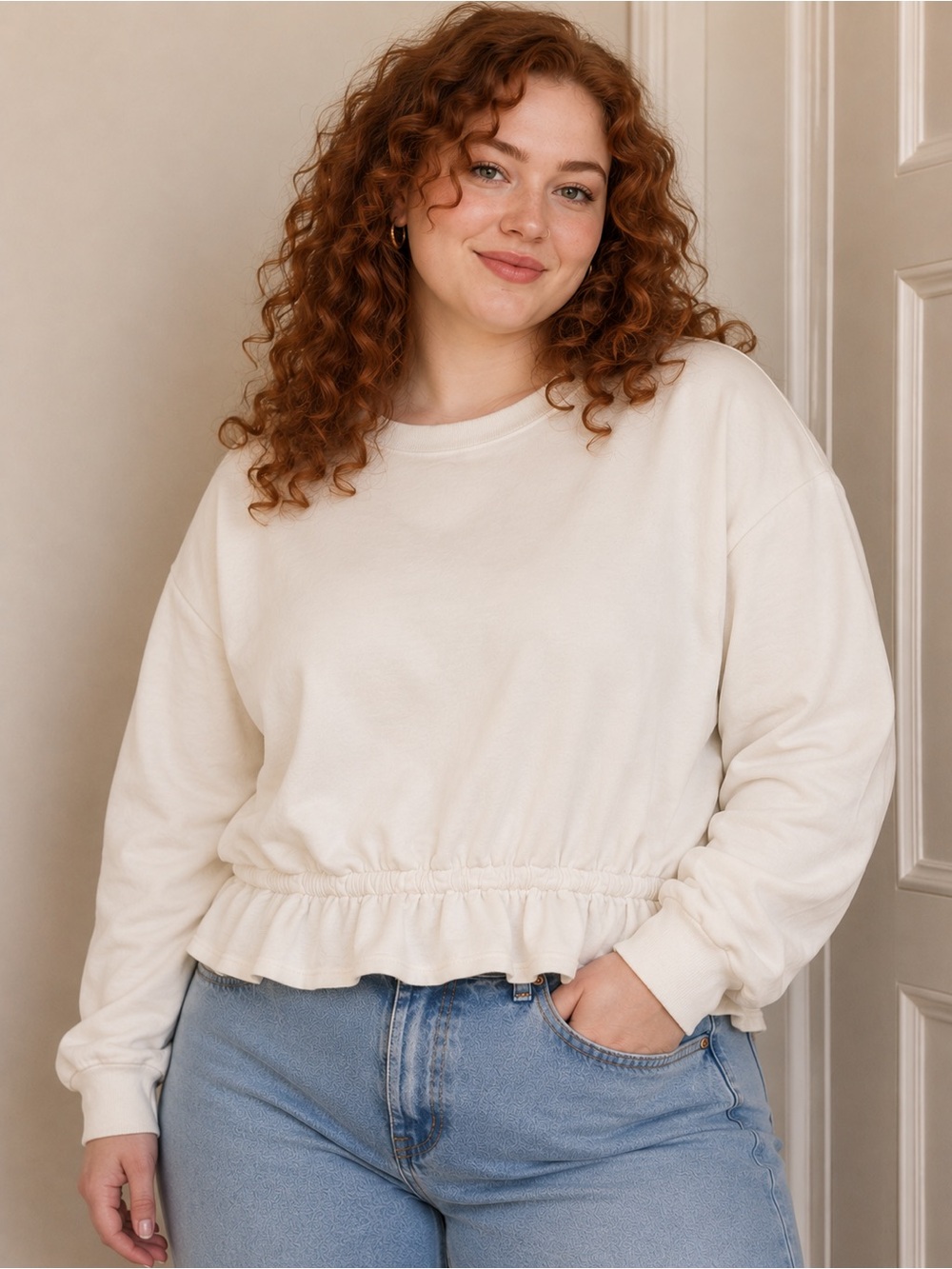 Popsugar Essential Leisure Sweatshirt in Pristine Size 1X